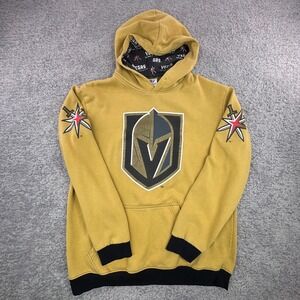 Vegas Golden Knights NHL Hockey Gold Pullover Hoodie Something Inked XL 46"
